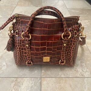 Dooney & Bourke Rich Brown Crocodile Satchel